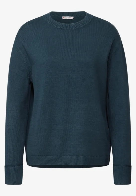 Rundhals Pullover tide blue