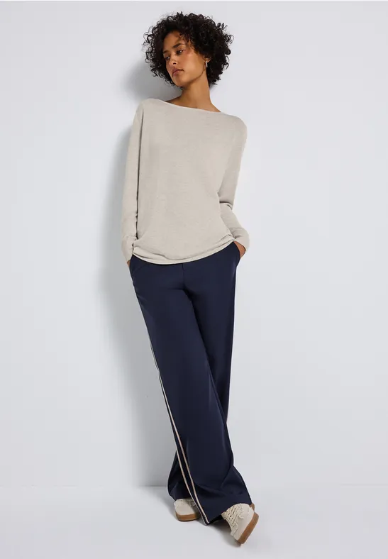 Basic Pullover tusk cream mel.