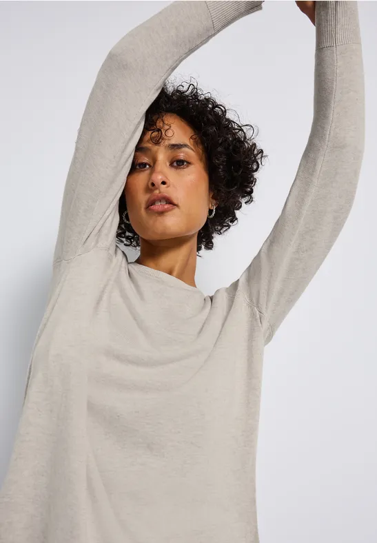 Basic Pullover tusk cream mel.