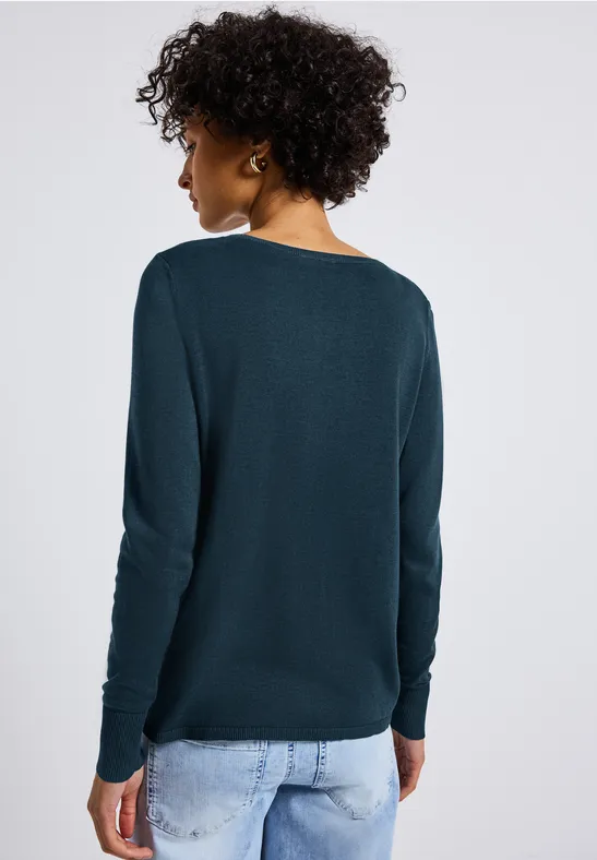 Basic Pullover tide blue