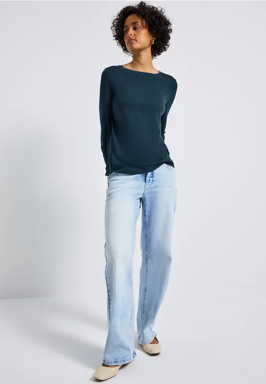 Basic Pullover tide blue