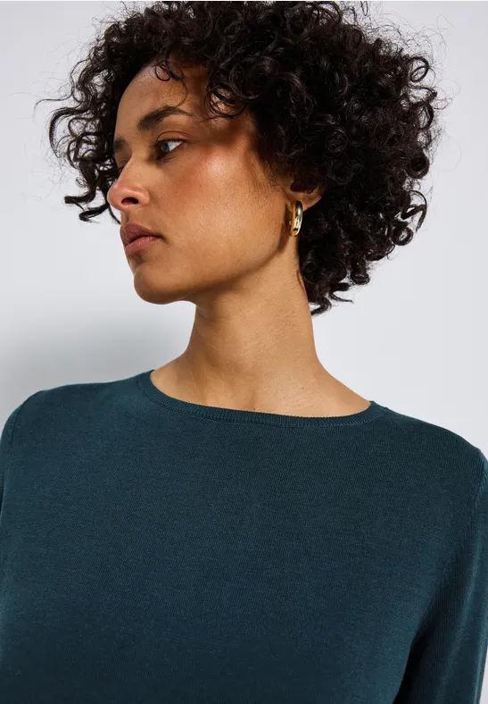 Basic Pullover tide blue