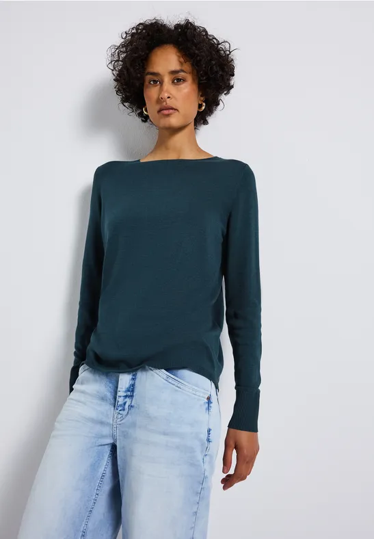 Basic Pullover tide blue