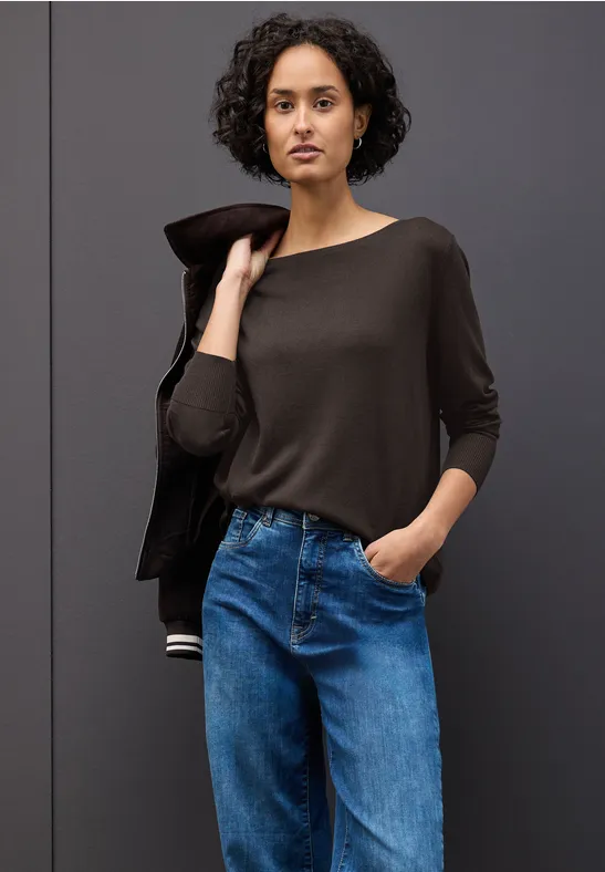 Basic Pullover deep roast brown