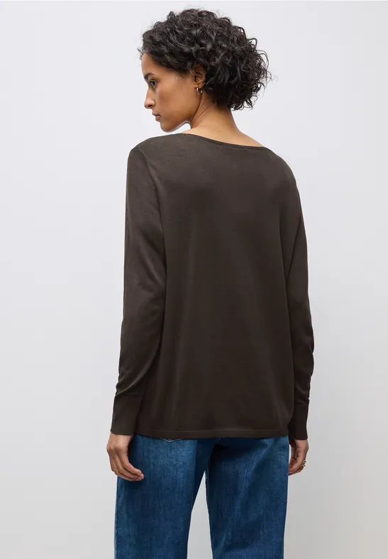 Basic Pullover deep roast brown