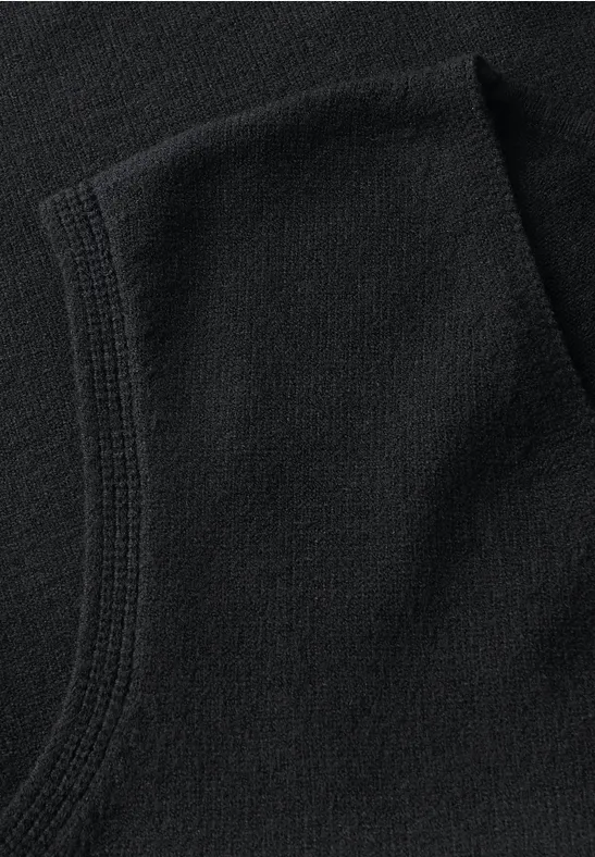 Mouwloze trui met V-hals Black