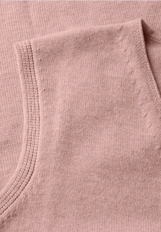 Ärmelloser V-Neck Pullover faded rose mel.