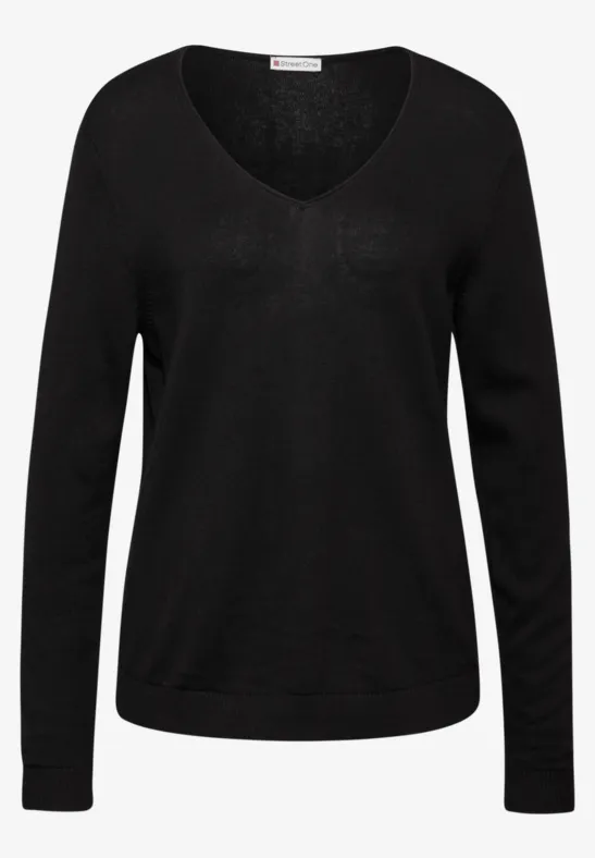 V-Neck Pullover Black
