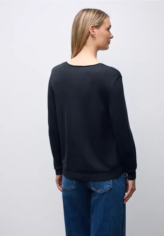 V-Neck Pullover deep blue