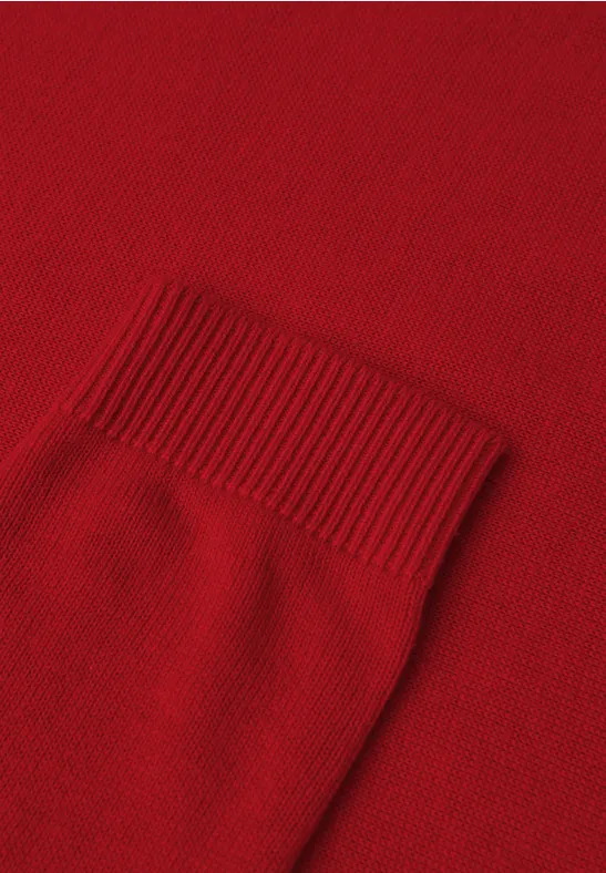 V-Neck Pullover racing red