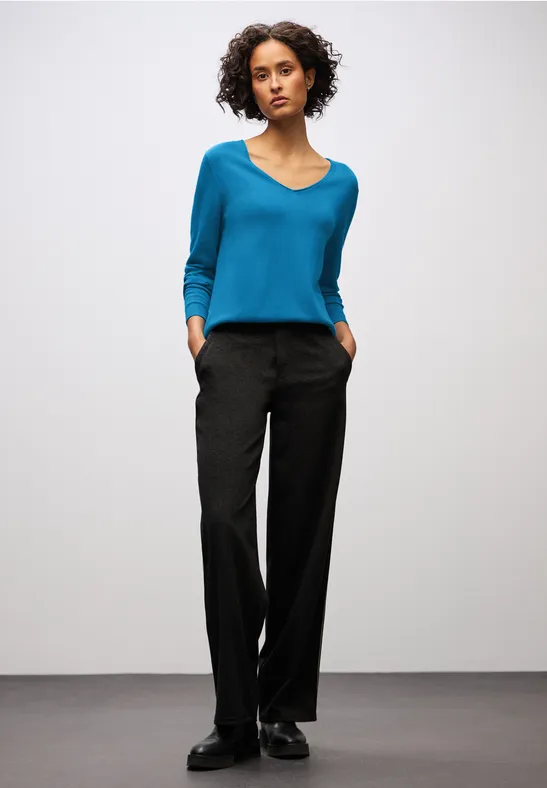 V-Neck Pullover polaris blue