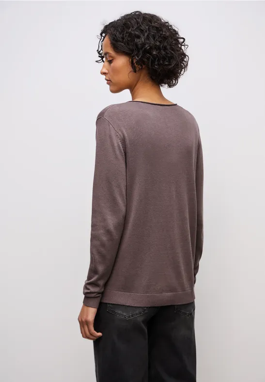 V-Neck Pullover dusty mauve