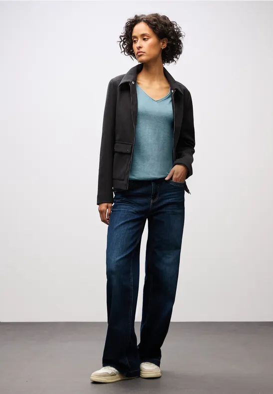 V-Neck Pullover glacier blue mel.