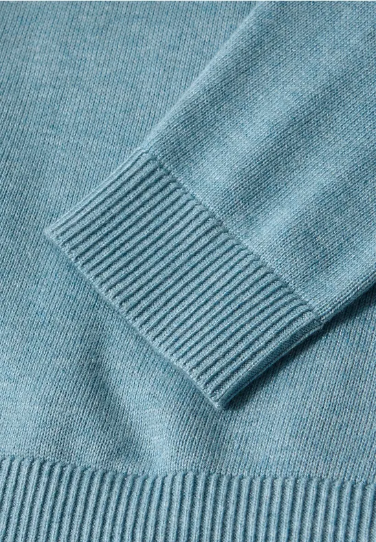 V-Neck Pullover glacier blue mel.