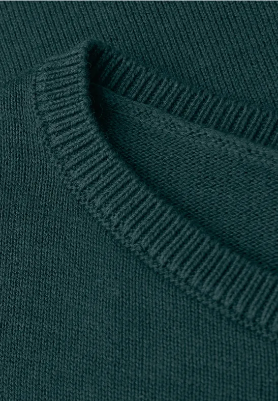Basic Pullover deep teal green