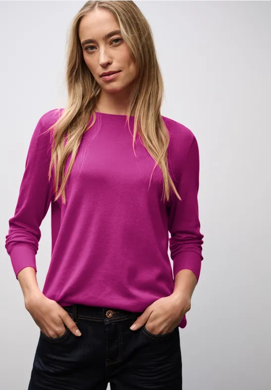 Basic Pullover rush pink