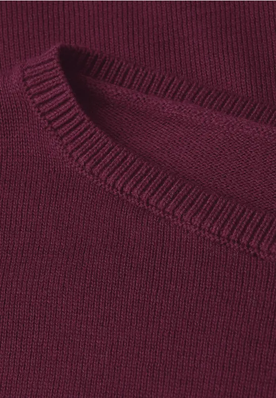 Basic Pullover wildberry red