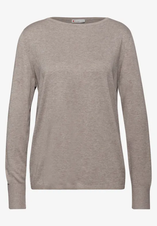 Basic Pullover sandstone mocha mel.