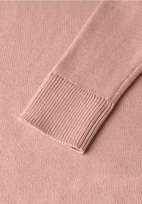 Pull à col en V faded rose