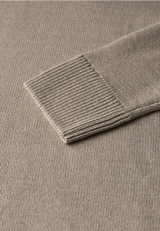 Pull à col en V sandstone mocha