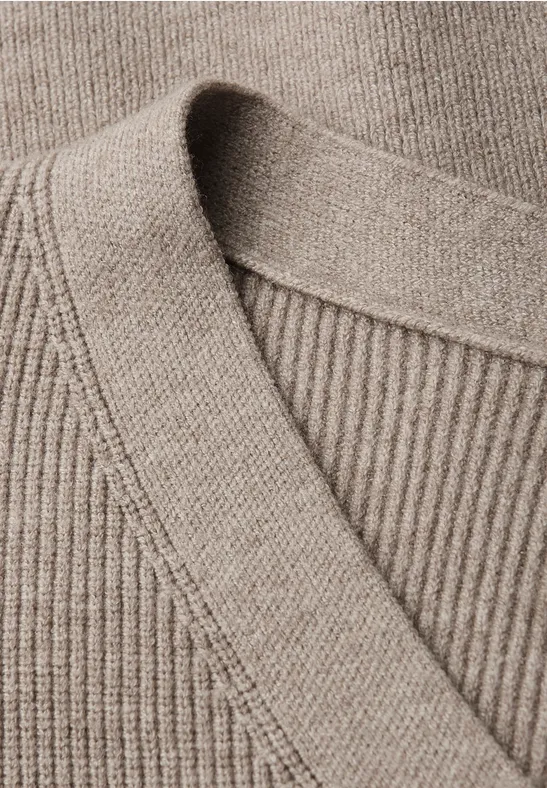 Basic V-Neck Pullover mocha dream mel.