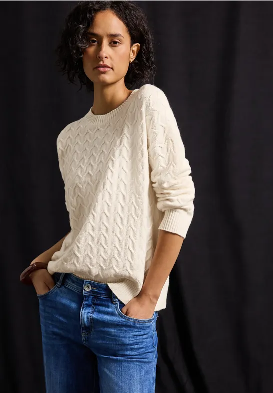 Pull structuré douillet soft beige