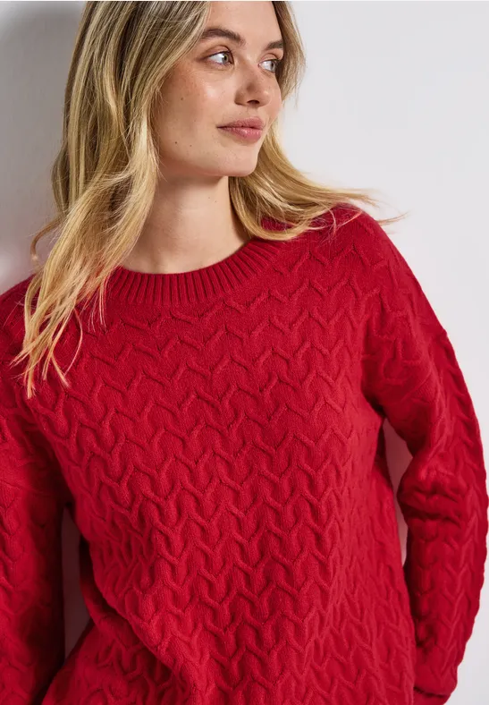 Pull structuré douillet racing red
