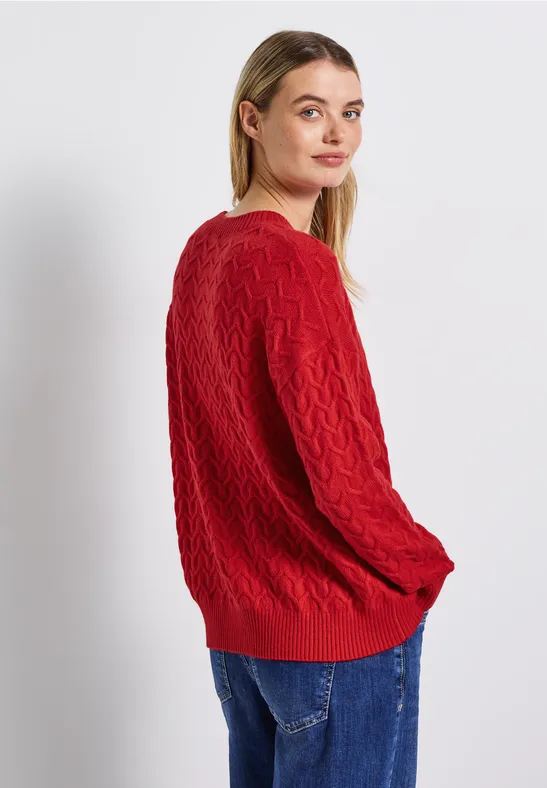 Pull structuré douillet racing red