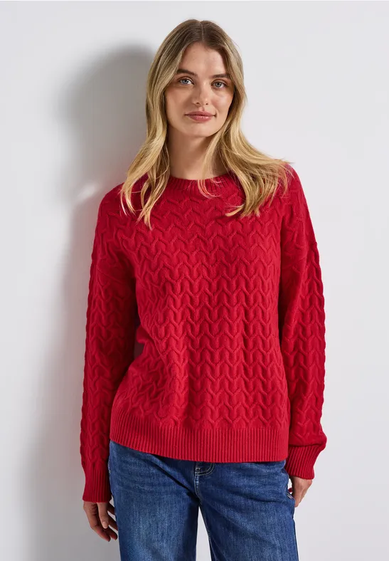 Pull structuré douillet racing red