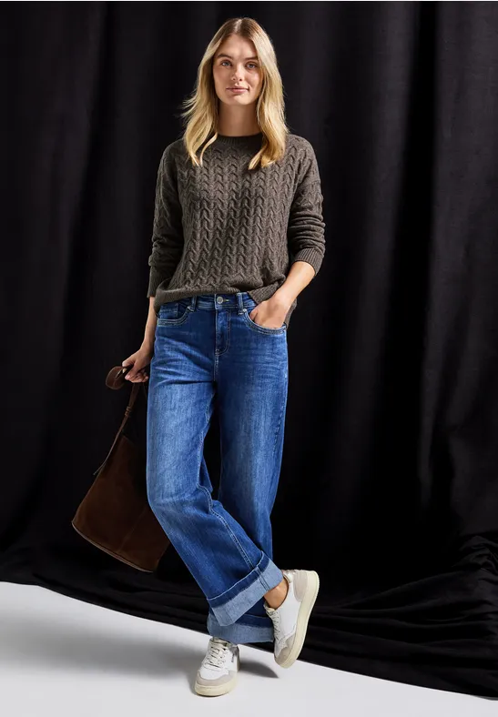 Pull structuré douillet dark nomad brown mel.