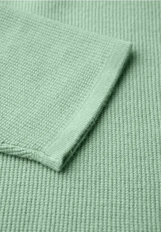 Strukturpullover serene green mel.