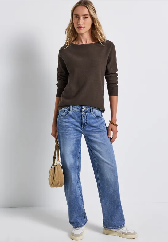Pull structuré dark nomad brown mel.