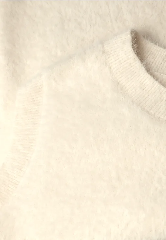 Ärmelloser Pullover soft beige