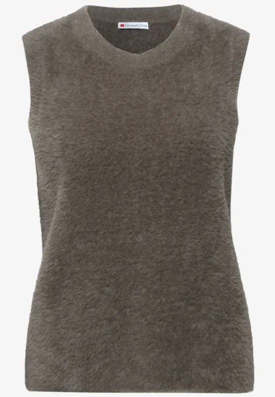 Ärmelloser Pullover nomad brown