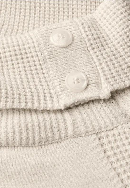 Pullover mit Stehkragen tusk cream mel.