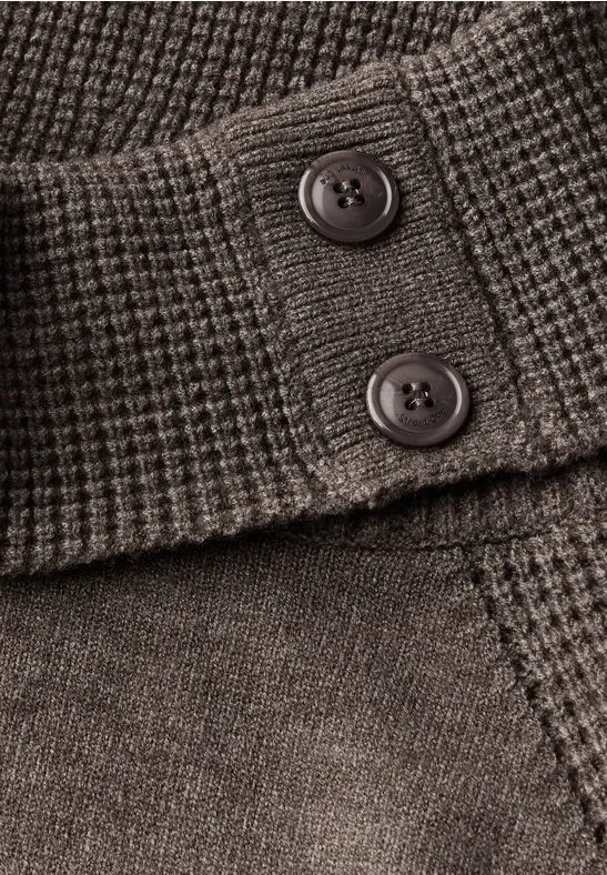 Pullover mit Stehkragen nomad brown mel.