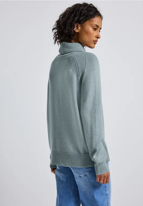 Pullover mit Stehkragen nile blue mel.