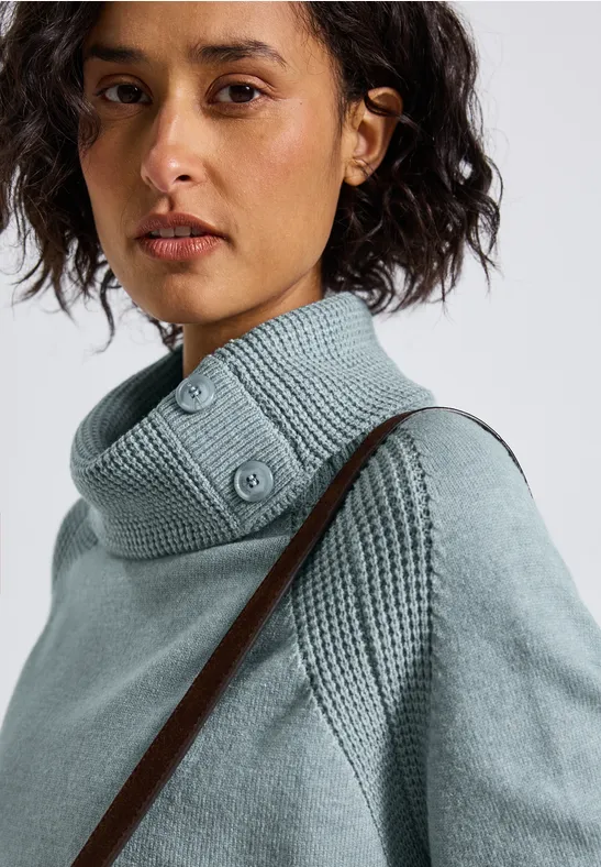 Pullover mit Stehkragen nile blue mel.