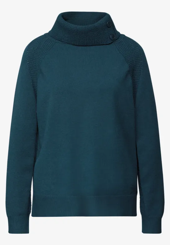 Pullover mit Stehkragen tide blue