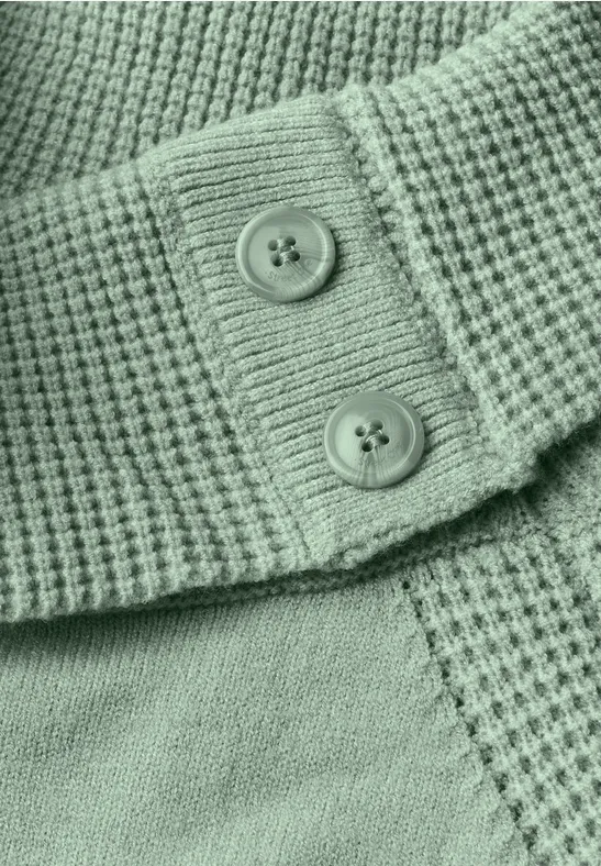Pullover mit Stehkragen serene green mel.