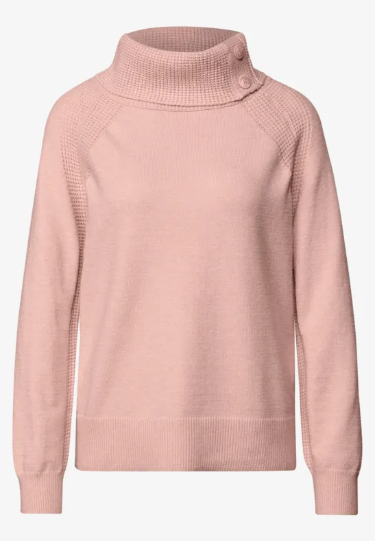 Pullover mit Stehkragen faded rose mel.