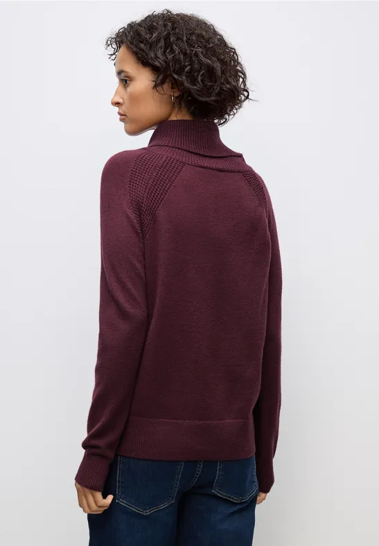 Pullover mit Stehkragen wildberry red