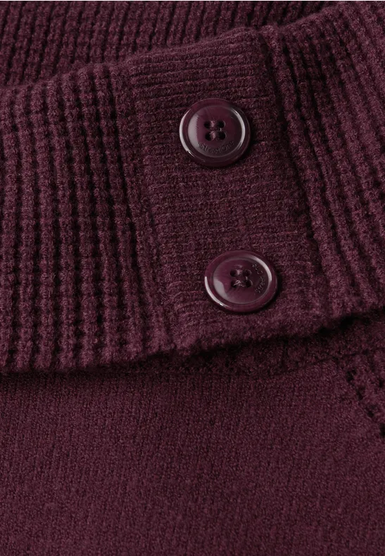 Pullover mit Stehkragen wildberry red