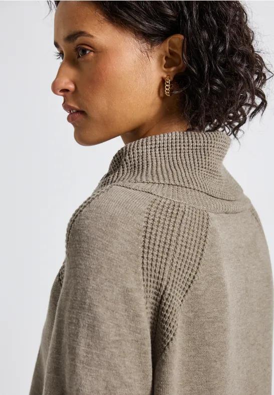 Pullover mit Stehkragen mocha dream mel.
