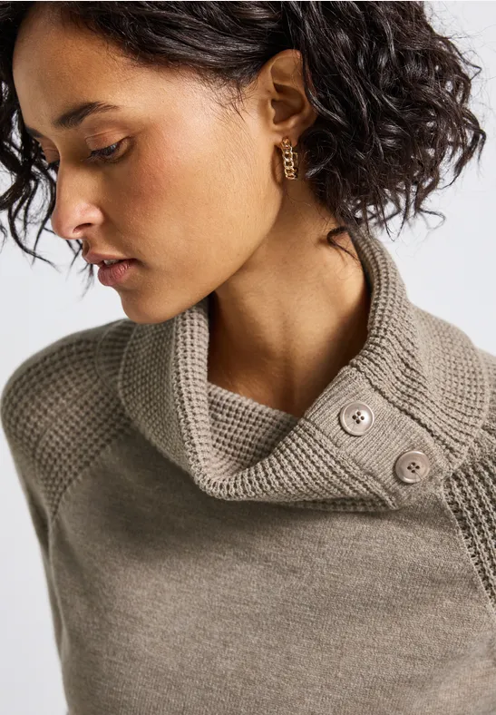 Pullover mit Stehkragen mocha dream mel.