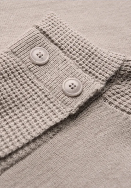 Pullover mit Stehkragen sandstone mocha mel.