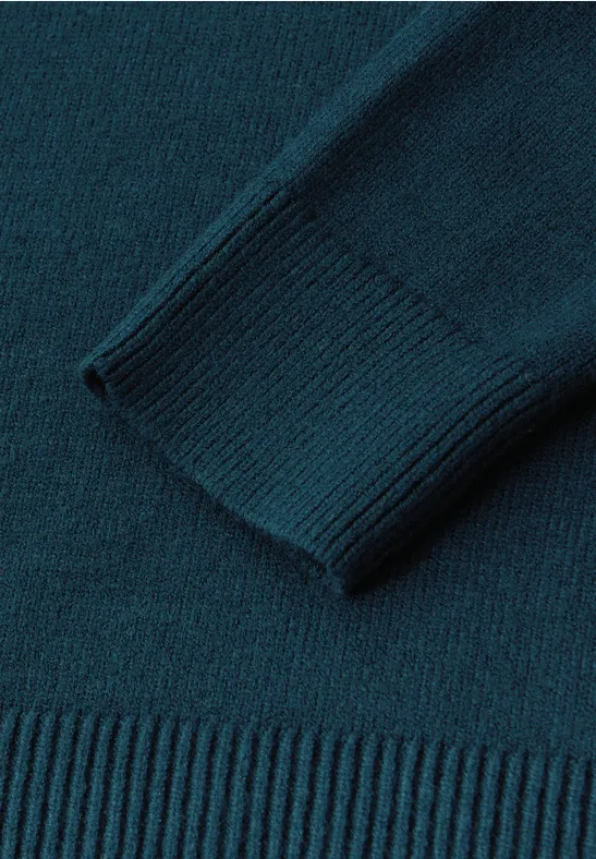 Kuscheliger V-Neck Pullover tide blue