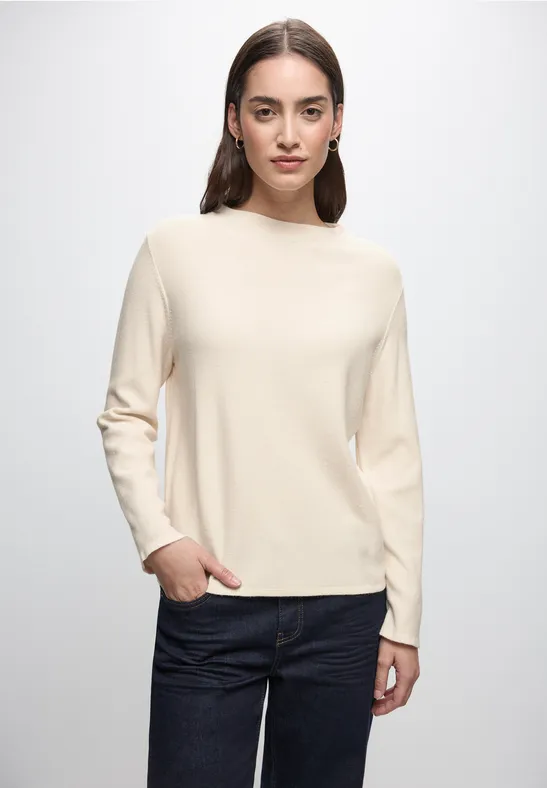 Strukturpullover soft beige