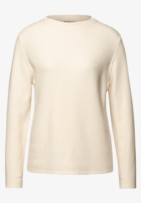 Strukturpullover soft beige