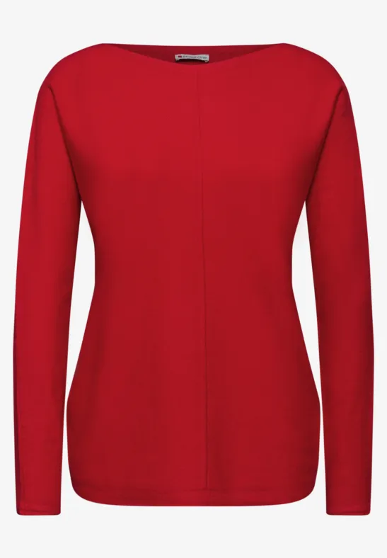 Basic Dolman Pullover racing red